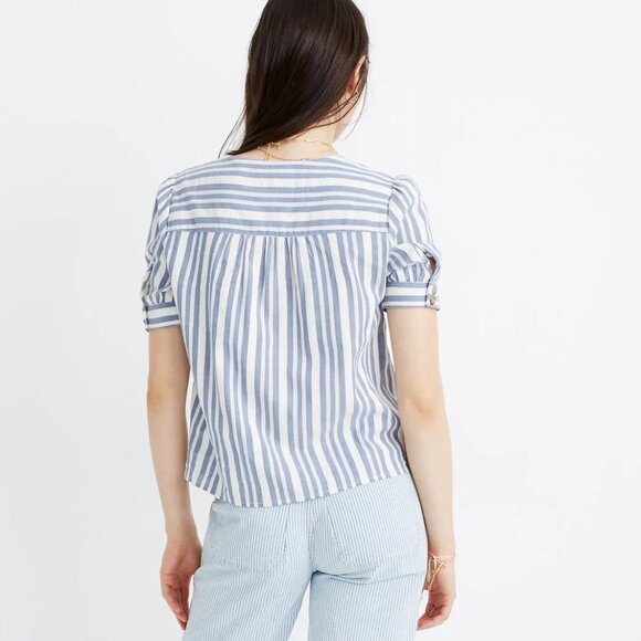 Madewell Plaza Button-Front Shirt in Stripe Size Small GUC - Picture 8 of 8